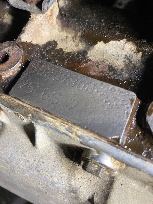 Numéro sur le moteur