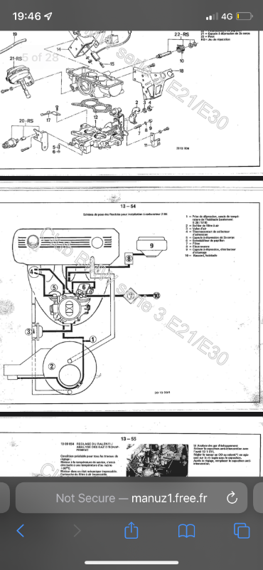 Problème ralentit instable et démarrage à chaud bmw e30 316 carbu ...