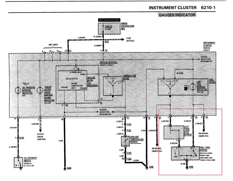 Fuel gauge 1988